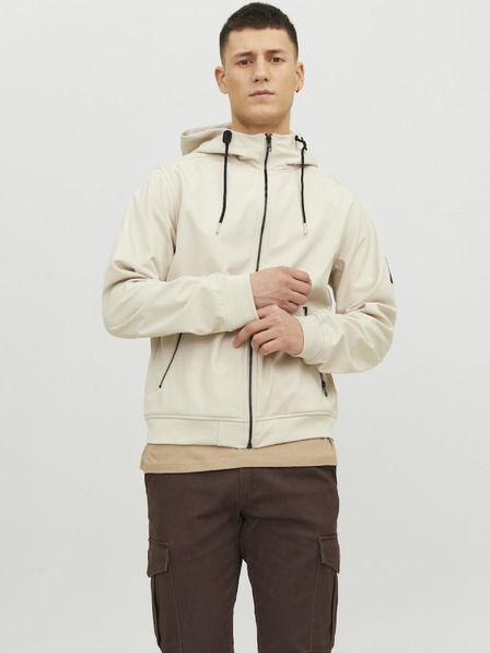 Jack & Jones Jack & Jones Basic ανδρικό softshell μπουφάν σε κρεμ χρώμα