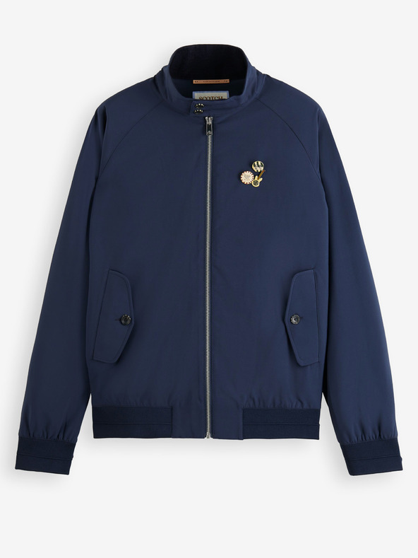 Scotch & Soda Σκούρο μπλε ανδρικό σακάκι Scotch & Soda Classic Harrington softshell