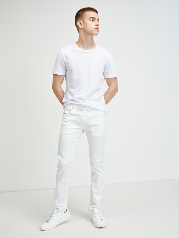 Diesel Λευκό ανδρικό τζιν στενής εφαρμογής Diesel Thommer