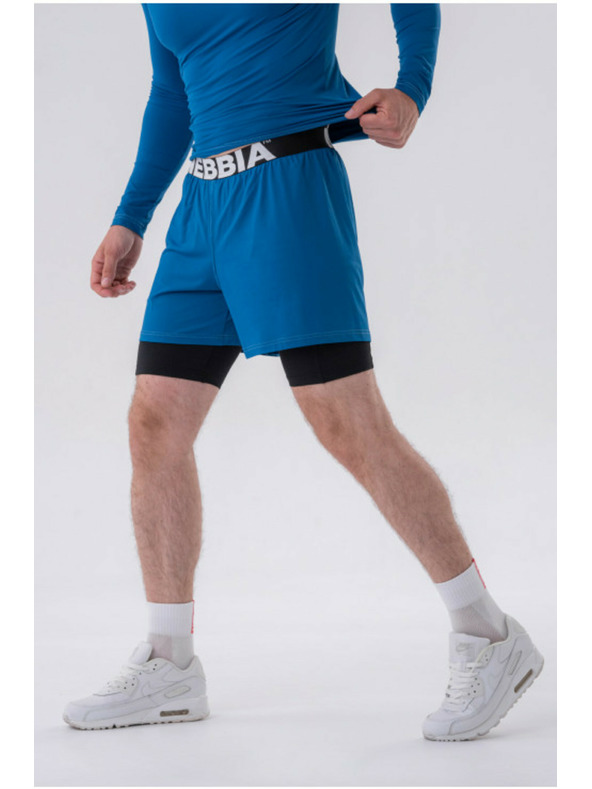 Nebbia Σορτς διπλής στρώσης με τσέπες για κινητό τηλέφωνο 318 Blue M,blue