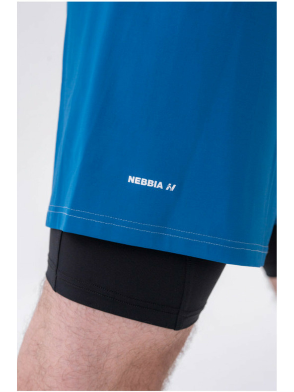 Nebbia Σορτς διπλής στρώσης με τσέπες για κινητό τηλέφωνο 318 Blue M,blue