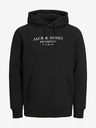 Jack & Jones Μαύρο Jack & Jones ανδρικό φούτερ με κουκούλα