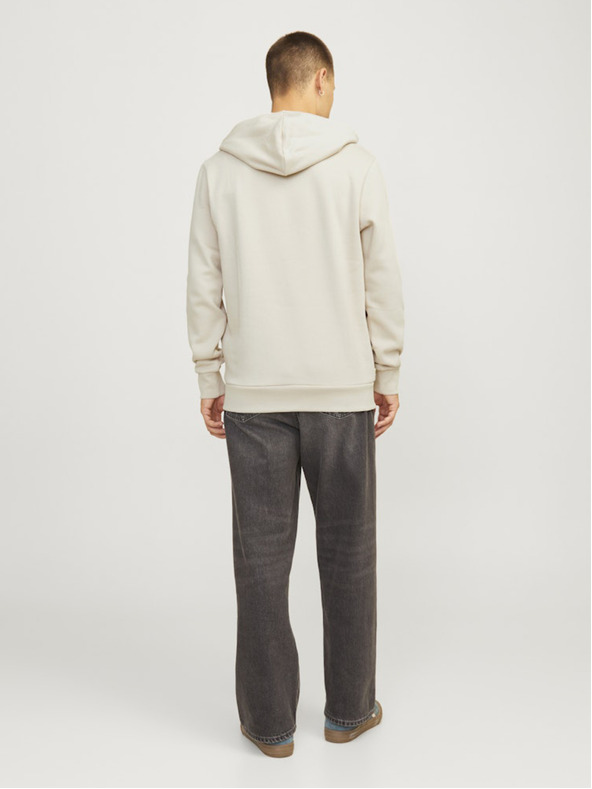 Jack & Jones Jack & Jones Ανδρικό μπεζ φούτερ με κουκούλα