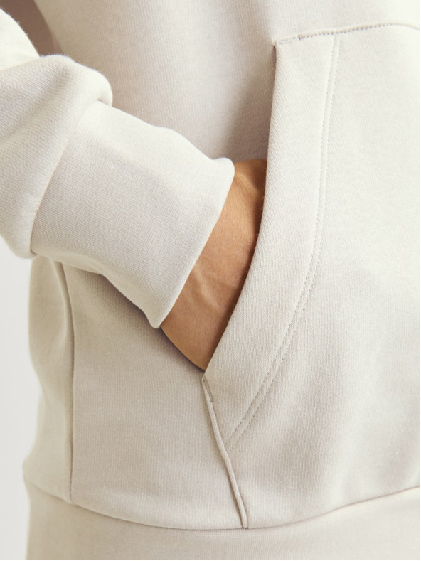 Jack & Jones Jack & Jones Ανδρικό μπεζ φούτερ με κουκούλα