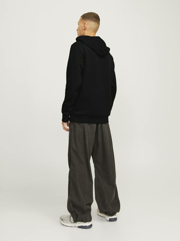 Jack & Jones Μαύρο Jack & Jones ανδρικό φούτερ με κουκούλα