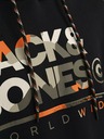 Jack & Jones Μαύρο Jack & Jones ανδρικό φούτερ με κουκούλα
