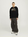 Jack & Jones Μαύρο Jack & Jones ανδρικό φούτερ με κουκούλα