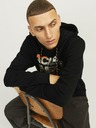 Jack & Jones Μαύρο Jack & Jones ανδρικό φούτερ με κουκούλα