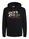 Jack & Jones Μαύρο Jack & Jones ανδρικό φούτερ με κουκούλα