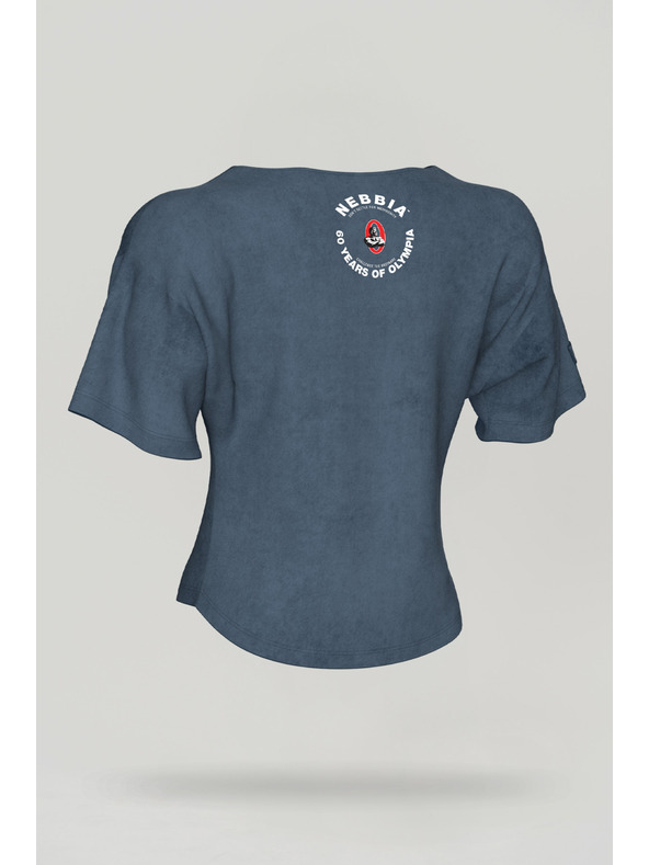 Nebbia Πλυμένη βαμβακερή κουρελού μπλούζα GOLDEN AGE 788 M,μπλε