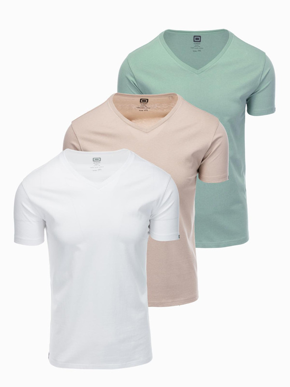 Ombre Clothing Ανδρικό t-shirt χωρίς εκτύπωση - mix 3 τεμ Z29 Ombre Clothing