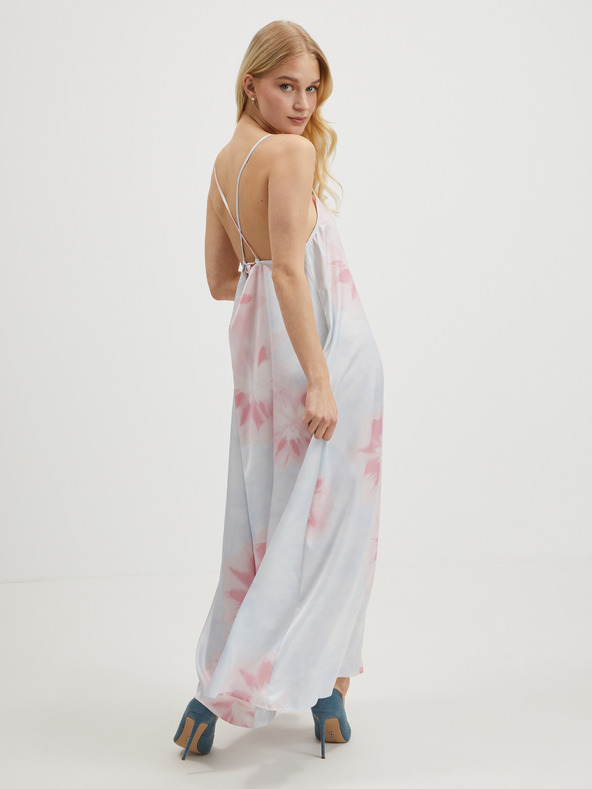 ONLY Ροζ και μπλε γυναικείο μάξι φόρεμα ONLY Tina με μοτίβο και τιράντες
