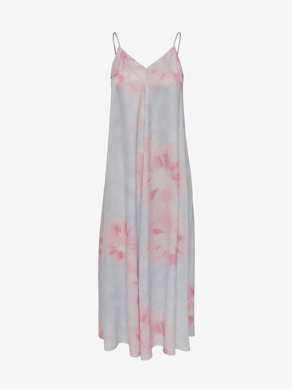 ONLY Ροζ και μπλε γυναικείο μάξι φόρεμα ONLY Tina με μοτίβο και τιράντες