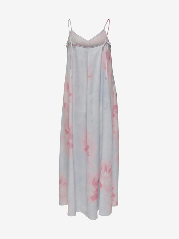 ONLY Ροζ και μπλε γυναικείο μάξι φόρεμα ONLY Tina με μοτίβο και τιράντες