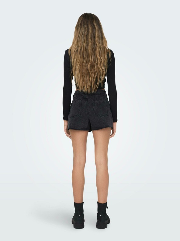 ONLY Μαύρο γυναικείο T-shirt με αεραγωγούς ONLY Nikita