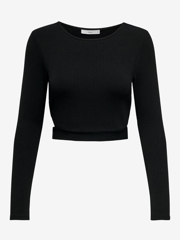 ONLY Μαύρο γυναικείο T-shirt με αεραγωγούς ONLY Nikita