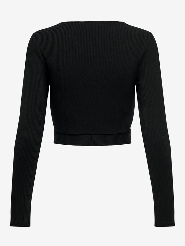 ONLY Μαύρο γυναικείο T-shirt με αεραγωγούς ONLY Nikita