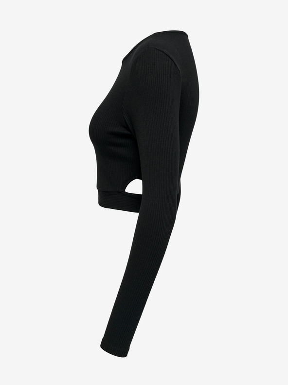 ONLY Μαύρο γυναικείο T-shirt με αεραγωγούς ONLY Nikita