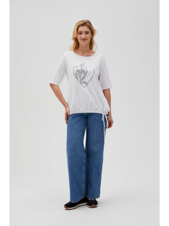 Moodo Λευκό γυναικείο t-shirt Moodo