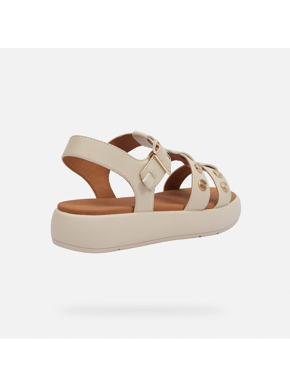 Geox Κρεμ γυναικεία σανδάλια Geox Camalei