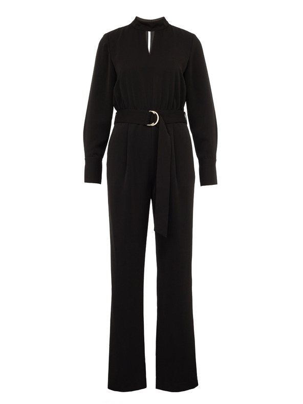 Orsay Μαύρη γυναικεία ολόσωμη φόρμα με μακρύ μανίκι ORSAY