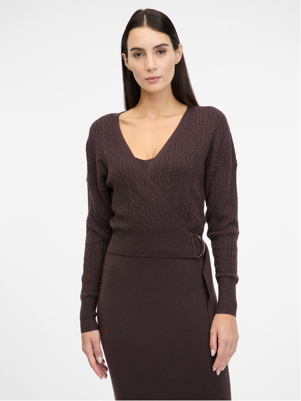 Orsay Καφέ γυναικείο μίντι φόρεμα ORSAY