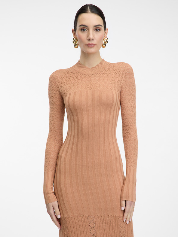 Orsay Ανοιχτό καφέ γυναικείο μάξι φόρεμα ORSAY