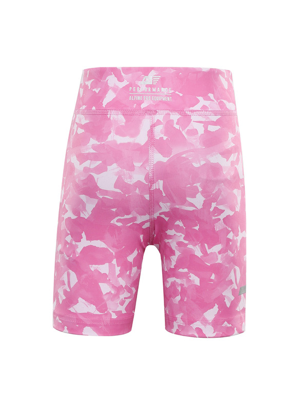 ALPINE PRO Παιδικό κοντό γρήγορα στεγνωτικό κολάν ALPINE PRO ELO neon pink παραλλαγή pb