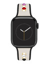 Anne Klein Σιλικόνης κρεμ-μαύρο λουράκι Anne Klein για Apple Watch 38/40/41