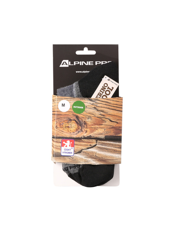ALPINE PRO Αντιβακτηριακές κάλτσες από μαλλί μερίνο ALPINE PRO DERERE γκρι