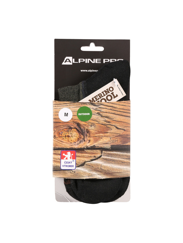 ALPINE PRO Αντιβακτηριακές κάλτσες από μαλλί μερίνο ALPINE PRO DERERE γκρι πέτρα
