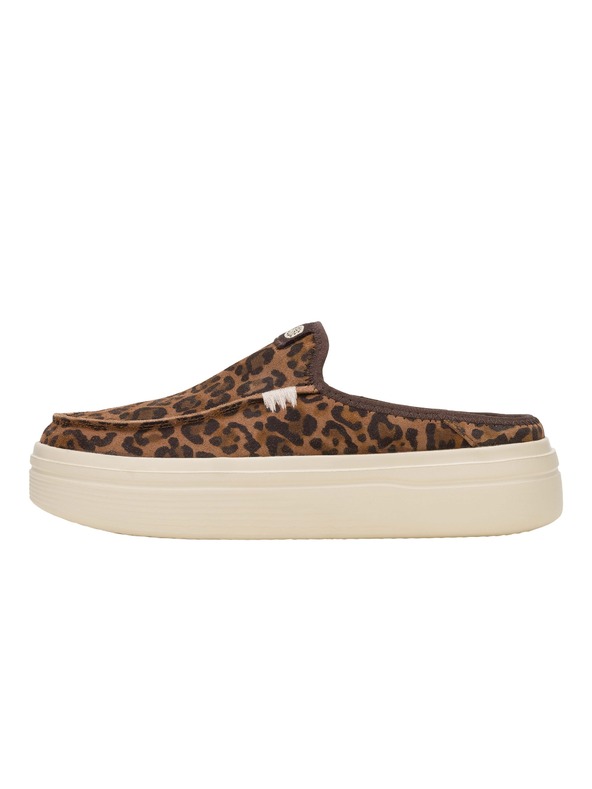 Hey Dude Γυναικείες παντόφλες πλατφόρμας με λεοπάρ μοτίβο Hey Dude
