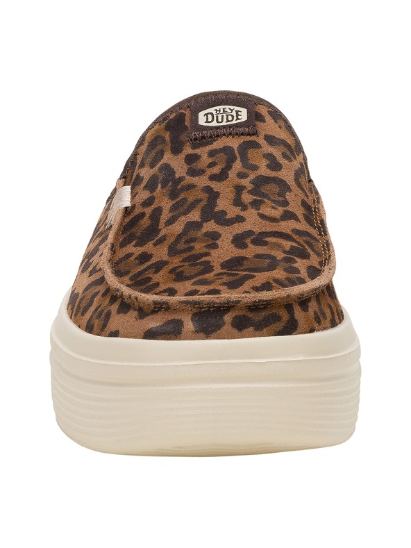 Hey Dude Γυναικείες παντόφλες πλατφόρμας με λεοπάρ μοτίβο Hey Dude