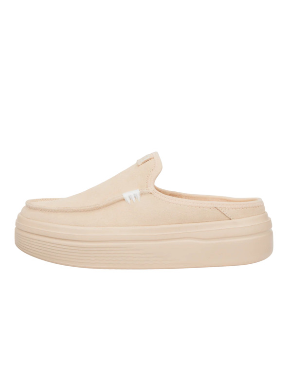 Hey Dude Μπεζ γυναικείες παντόφλες πλατφόρμας Hey Dude