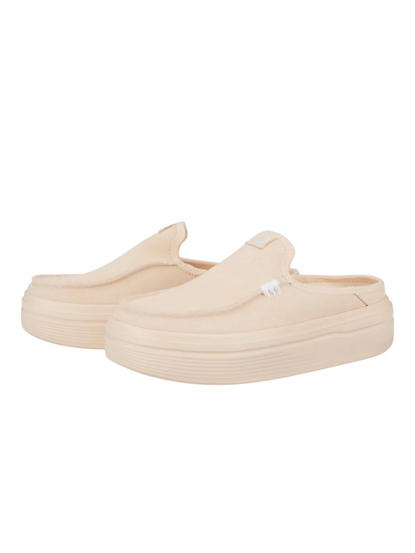 Hey Dude Μπεζ γυναικείες παντόφλες πλατφόρμας Hey Dude