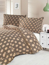 Kvalitex Σατέν γαλλικό σετ κλινοσκεπασμάτων Luxury Collection 1+2, 220x200, 70x90εκ Carero μπεζ Kvalitex