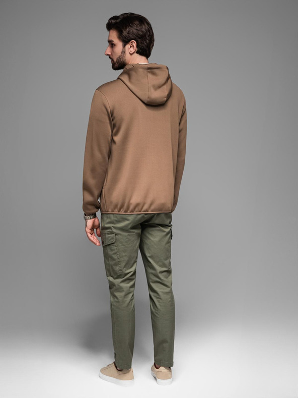 Ombre Clothing Ανδρικό ελαφρύ έγχρωμο αθλητικό μπουφάν με fleece Ombre Clothing