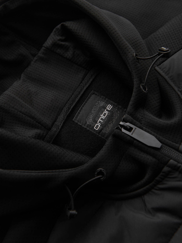 Ombre Clothing Ανδρικό ελαφρύ έγχρωμο αθλητικό μπουφάν με fleece Ombre Clothing