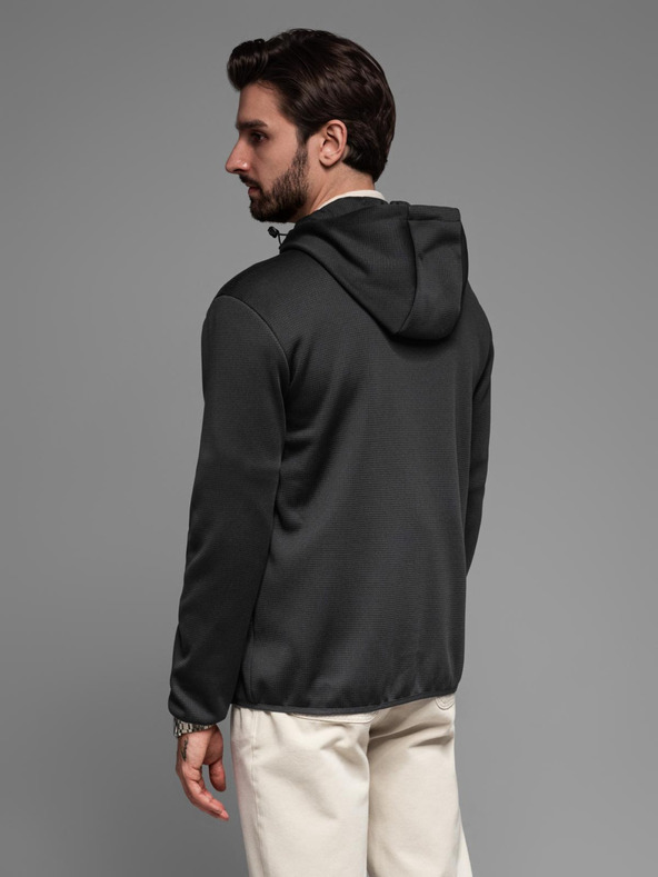 Ombre Clothing Ανδρικό ελαφρύ έγχρωμο αθλητικό μπουφάν με fleece Ombre Clothing