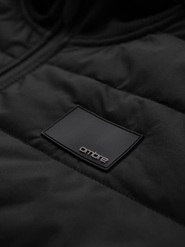 Ombre Clothing Ανδρικό ελαφρύ έγχρωμο αθλητικό μπουφάν με fleece Ombre Clothing