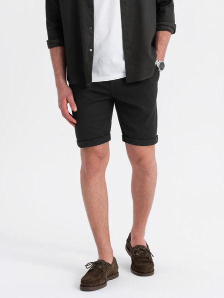 Ombre Clothing Ανδρικό πλεκτό σορτς με διπλωμένα μπατζάκια Ombre Clothing