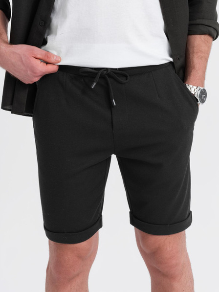 Ombre Clothing Ανδρικό πλεκτό σορτς με διπλωμένα μπατζάκια Ombre Clothing
