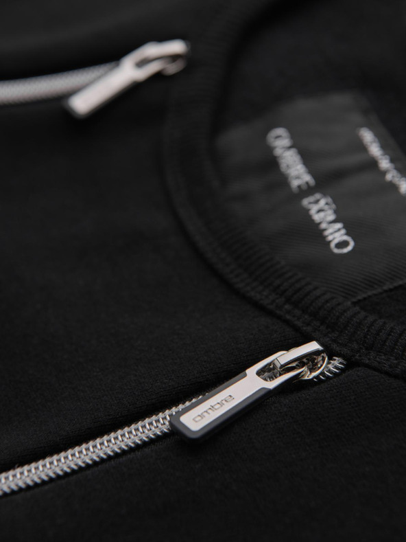 Ombre Clothing Πλυμένη ανδρική φούτερ με διακοσμητική ραφή στο λαιμό Ombre Clothing