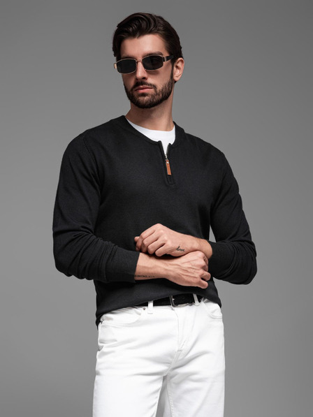 Ombre Clothing Ανδρικό πλεκτό πουλόβερ με δομημένες βούλες Ombre Clothing