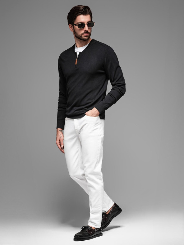 Ombre Clothing Ανδρικό πλεκτό πουλόβερ με δομημένες βούλες Ombre Clothing