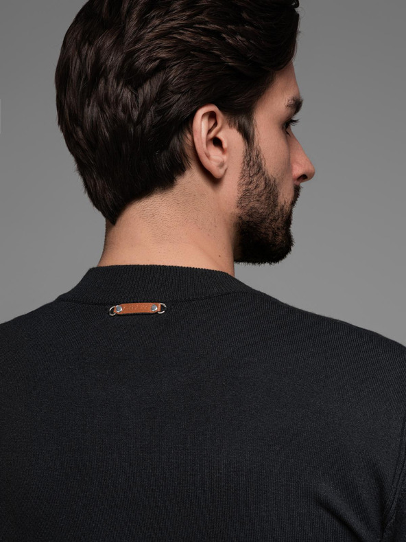 Ombre Clothing Ανδρικό πλεκτό πουλόβερ με δομημένες βούλες Ombre Clothing