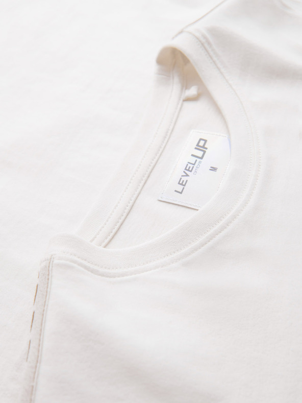 Ombre Clothing Ανδρικό βαμβακερό t-shirt με μακρύ μανίκι και επένδυση και τύπωμα στο στήθος Ombre Clothing