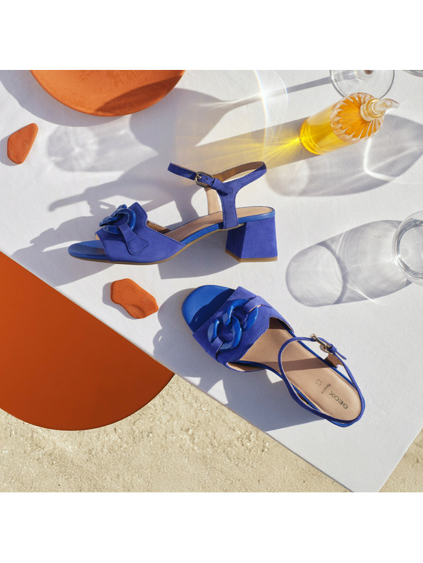 Geox Μπλε-μωβές γυναικείες σανδάλες Geox New Eraklia 50 T