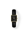 Rosefield Γυναικείο ρολόι Rosefield Boxy XS Black Leather QBBLG-Q53