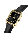 Rosefield Γυναικείο ρολόι Rosefield Boxy XS Black Leather QBBLG-Q53